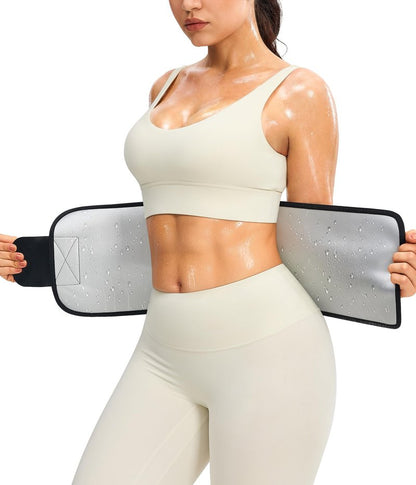 Junlan Waist Trainer for Women - Sweat Band for Stomach Working Out(Black,Medium)