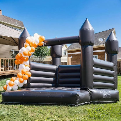 Black Bounce House for Kids Adults,(100% PVC) Inflatable Bounce House with 750W UL Blower,Halloween Bounce House Castle for Halloween,Weddings,Graduation Celebrations,Birthday Parties 13.5x11.5x10FT