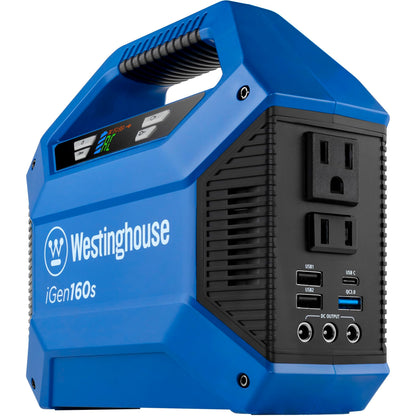 Westinghouse 155Wh 150 Peak Watt Portable Power Station & Solar Generator, Modified Sine Wave AC Outlet, Backup Lithium Battery for Camping, Home, Travel, Indoor/Outdoor Use (Solar Panel Not Included)
