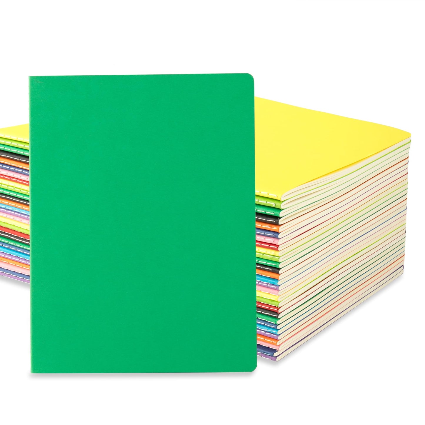 Labkiss 30 Pack Large B5 Blank Journal Notebook Bulk, Colorful Cover, B5 Size, 7.6x10 inch, 60 Pages, Unlined Thick Paper, Composition Note Pad Sketchbook Set for Student Traveler Business Office
