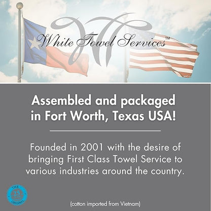 White Towel Services 8" x 8" inch Moist Cotton Towel Individually Wrapped