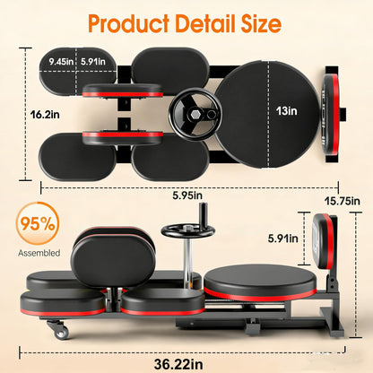 TDH Leg Stretcher, 220LBS Stretcher Machine,200° Adjustable Split Machine, Flexibility Stretching Equipment to Relieving Leg Muscl,Exercise for Everyone (Red)