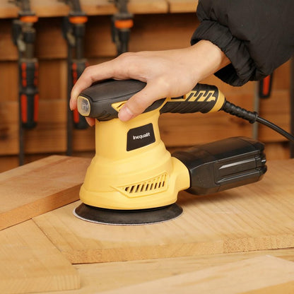 Inequalit Random Orbital Sander, 2.5Amp 4.9-Inch Corded Palm Sander, Max 13000 OPM Electric Drywall Sander with 6 Variable Speed, 20Pcs Sandpapers and Dust Bag for Woodworking, Sanding, Polishing