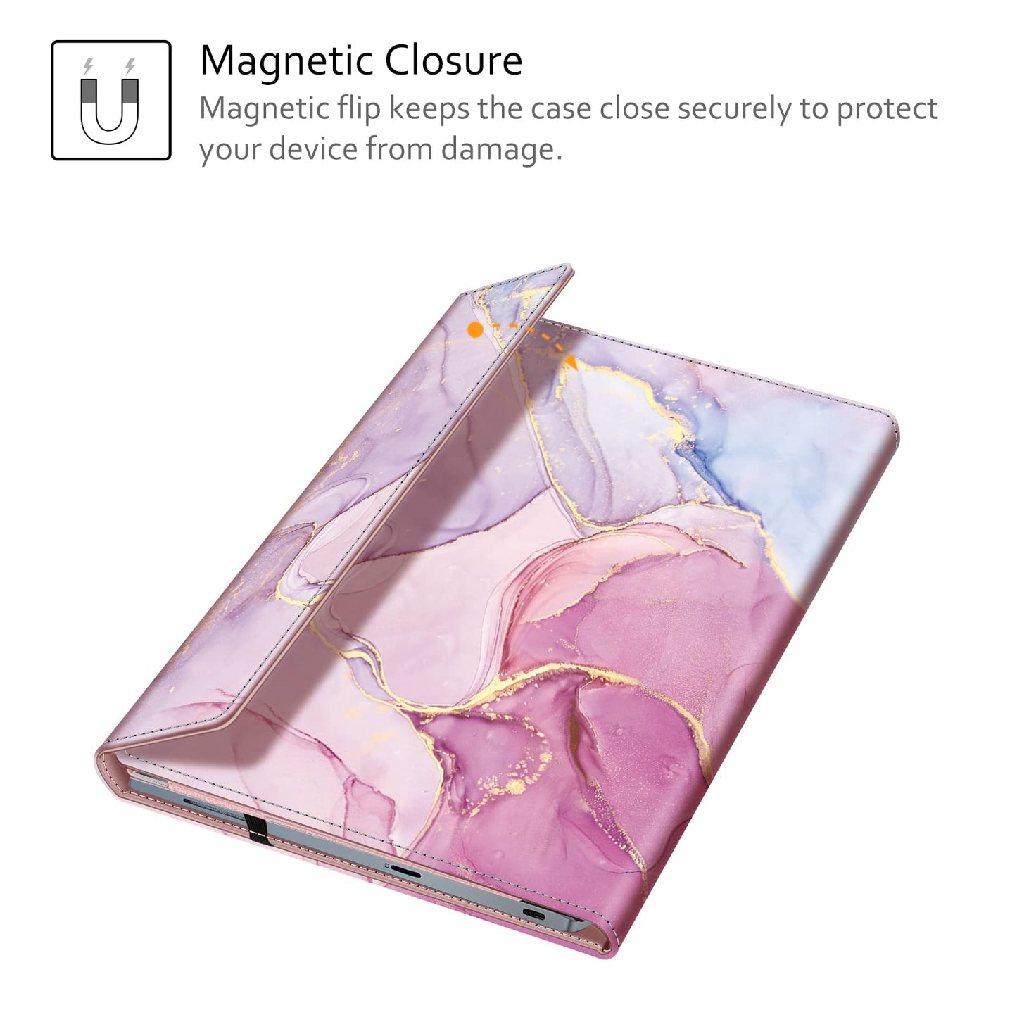Fintie Sleeve Case for 14" ASUS Chromebook Flip C433TA / ASUS Chromebook C425 / Lenovo Yoga Slim 7 14IIL05 / Dell Latitude 7410 7420 - Premium PU Leather Portfolio Book Cover, Glittering Marble