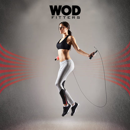 WODFitters Ultra Speed Cable Jump Rope - Adjustable Speed Rope for Double Unders