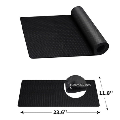Stepwaver 2 Pack Double Non-Slip Workout Mat for Ellipse Leg Exerciser, 23.6" × 11.8" 0.2" Thick Ellipse Machine Mat, Exercise Mats for Under Desk Ellipticals
