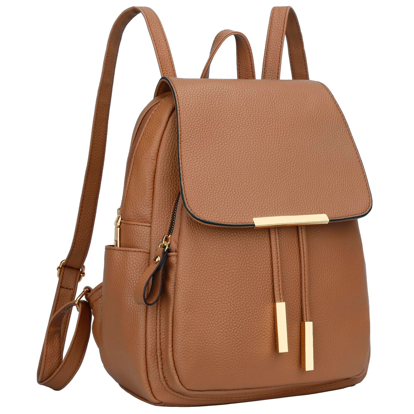 KKXIU Trendy Leather Backpack Purse for Women and Ladies Shoulder Travel Daypacks Bags (A-Brown)