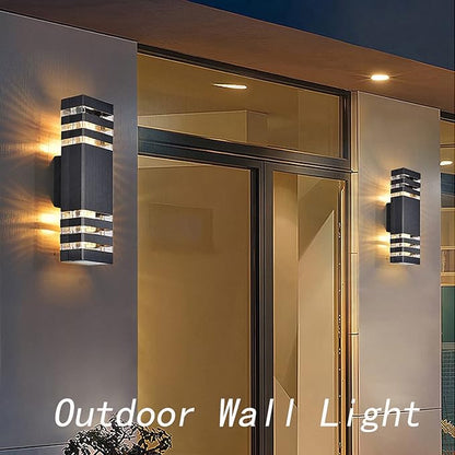 10Pack 15inch Outdoor LED Wall Lights,4000K Day White Outdoor 18W Wall Light Aluminum Body Waterproof IP65 led Porch Light for House Patio Garage Garden.(No Sensor)