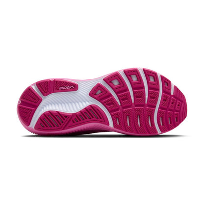 Brooks Women’s Ghost 17 Neutral Running Shoe - Pink/Fuchsia/Gold - 8 Medium