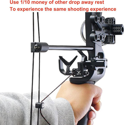 Drop Away Arrow Rest - Adjustable Metal Archery Rest for Compound Bow | Right Hand, Black
