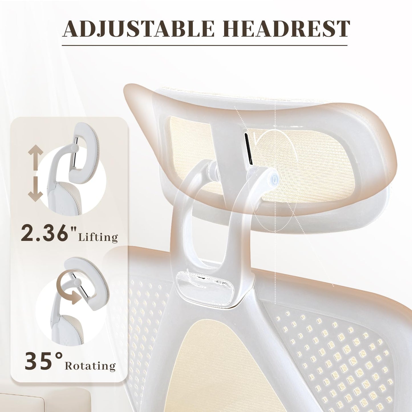 Ergonomic Office Chair with Retractable Footrest, 400LBS Capacity,Synchronized Armrest, Breathable Mesh, Adjustable Lumbar Support