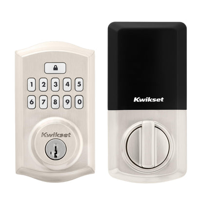 Kwikset SmartCode 260 Keyless Entry Electronic Keypad Deadbolt Door Lock with Auto-Lock, Custom User Codes, Advanced Security in Satin Nickel Contemporary