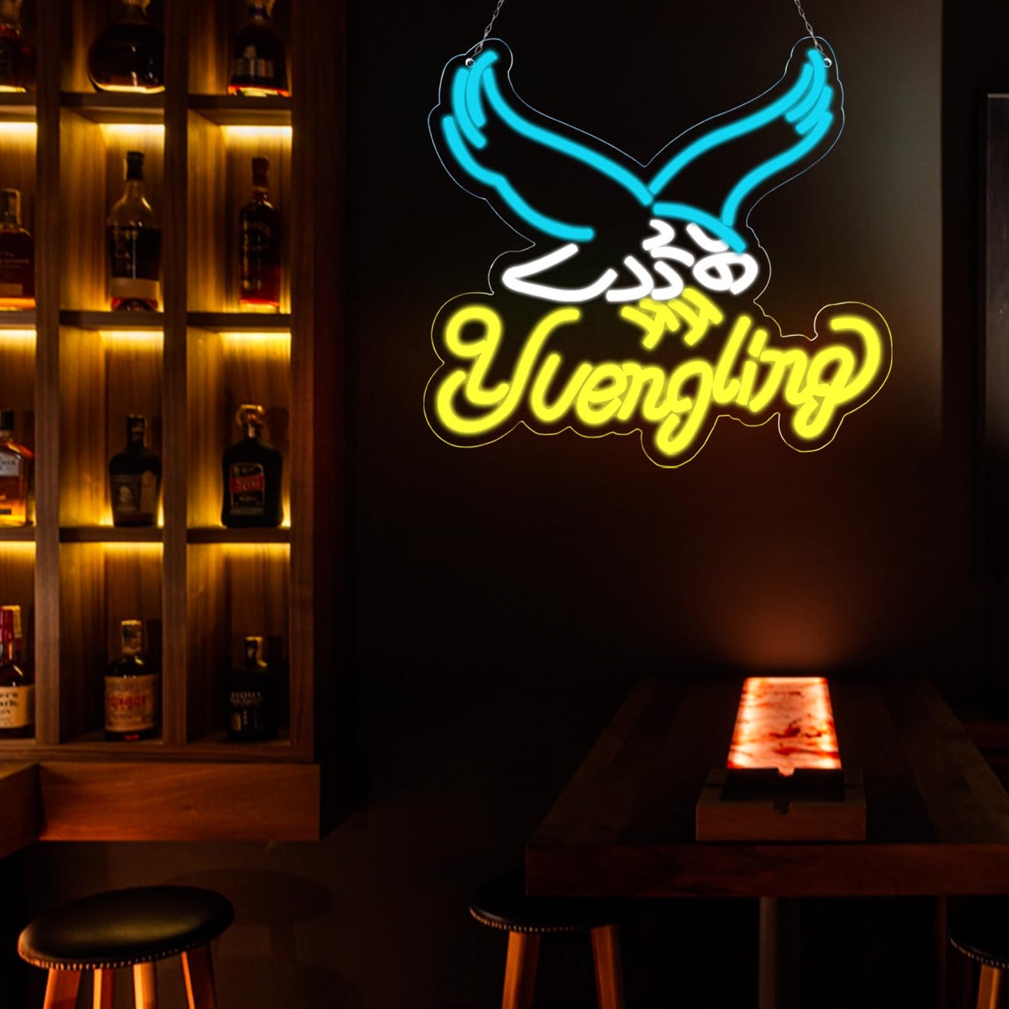 Balanar Eagle Neon Signs for Bar Wall Decor, Eagle Beer Neon Light Wall Art Gifts for Men, LED Beer Pub Bar Neon Sign for Man Cave Cafe Gift Bedroom Office Home Party12.2 * 14.8 Inch