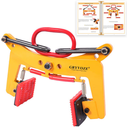 GRYVOZE Granite Slab Lifting Clamp 716 lbs, 2.4"-9.5" Lifting Clamps Heavy Duty, X-Shaped Stone Carrying Clamps, Granite Slab Lifter, Scissor Clamp Lifting, Stone Slab Clamps for Granite