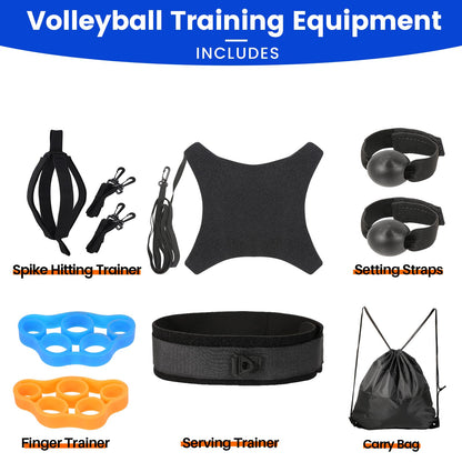 Volleyball Training Kit for Solo Practice, Adjustable Volleyball Serve Trainer, Volleyball Training Equipment for Serving, Setting & Spiking, Volleyball Training Aids for Beginners & Advanced Players
