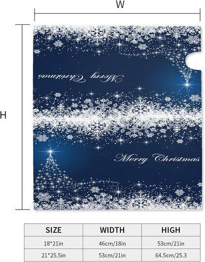 Christmas Mailbox Covers Blue Winter Snowflake Tree Magnetic Letter Post Box Cover Standard Size 25.5 x 21 Inch Garden Yard Home Decorative