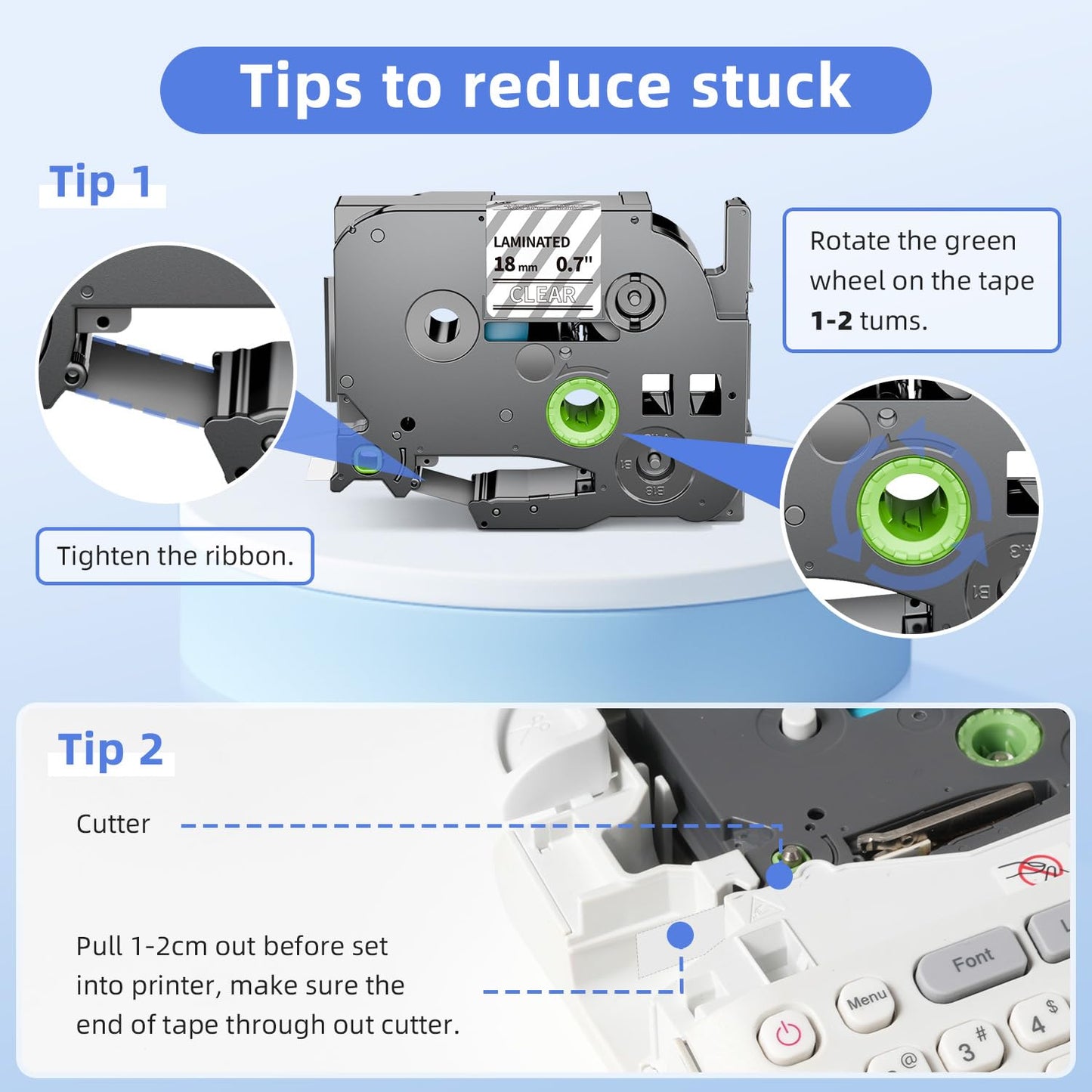 18mm White on Clear Tape Compatible with Brother P Touch Tz Tze-145 3/4"(0.7") Laminated Label Maker Refill for PT-D410 D400 P700 E550, 3-Pack Label KINGDOM Tape