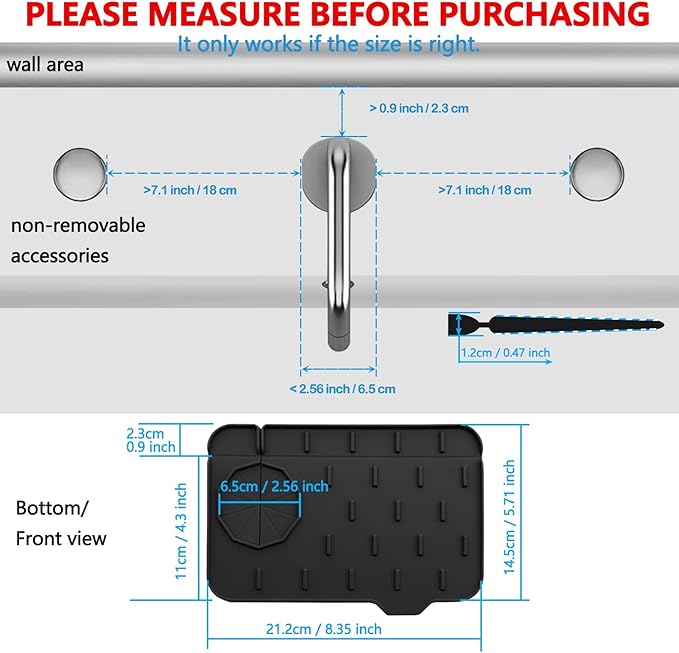 Mini Sink Splash Guard & Faucet Mat