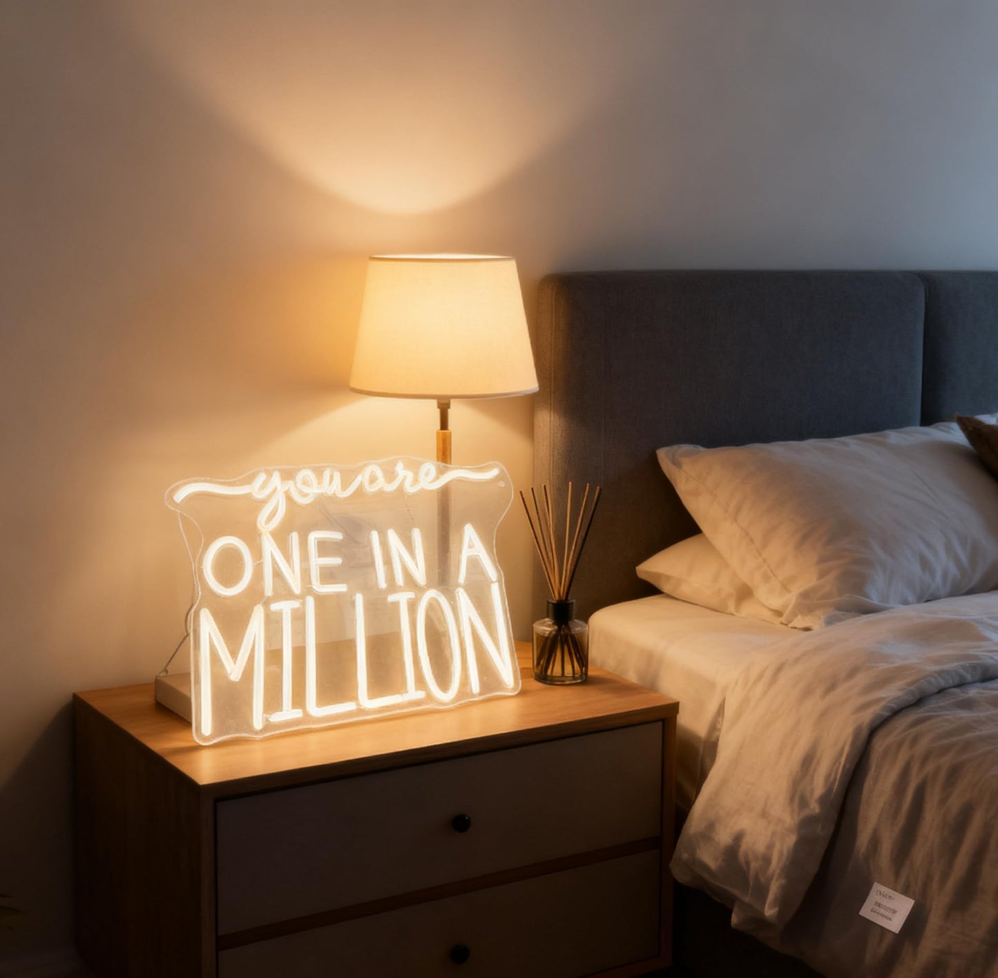 You Are One in a Million Neon Sign - USB Powered Dimmable Neon Light for Bedroom Living Room Home Decor Cafe Bar Party Wall Table Art Decorations Gift for Teen Girls Adults 16.7 x 12.2 In