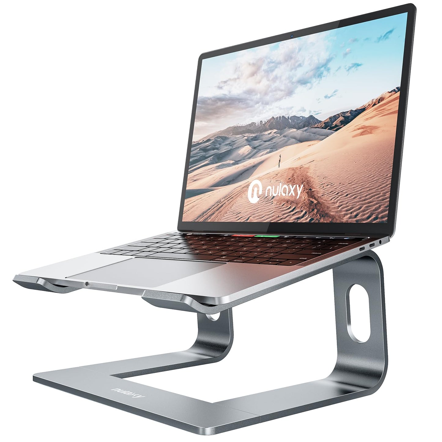Nulaxy All-Aluminum Laptop Stand for Desk, Ergonomic Detachable Ventilated Cooling Computer Riser, Anti-Slip Design Notebook Holder Compatible with All 10-16" Laptops (MacBook, Dell XPS, HP, Lenovo)