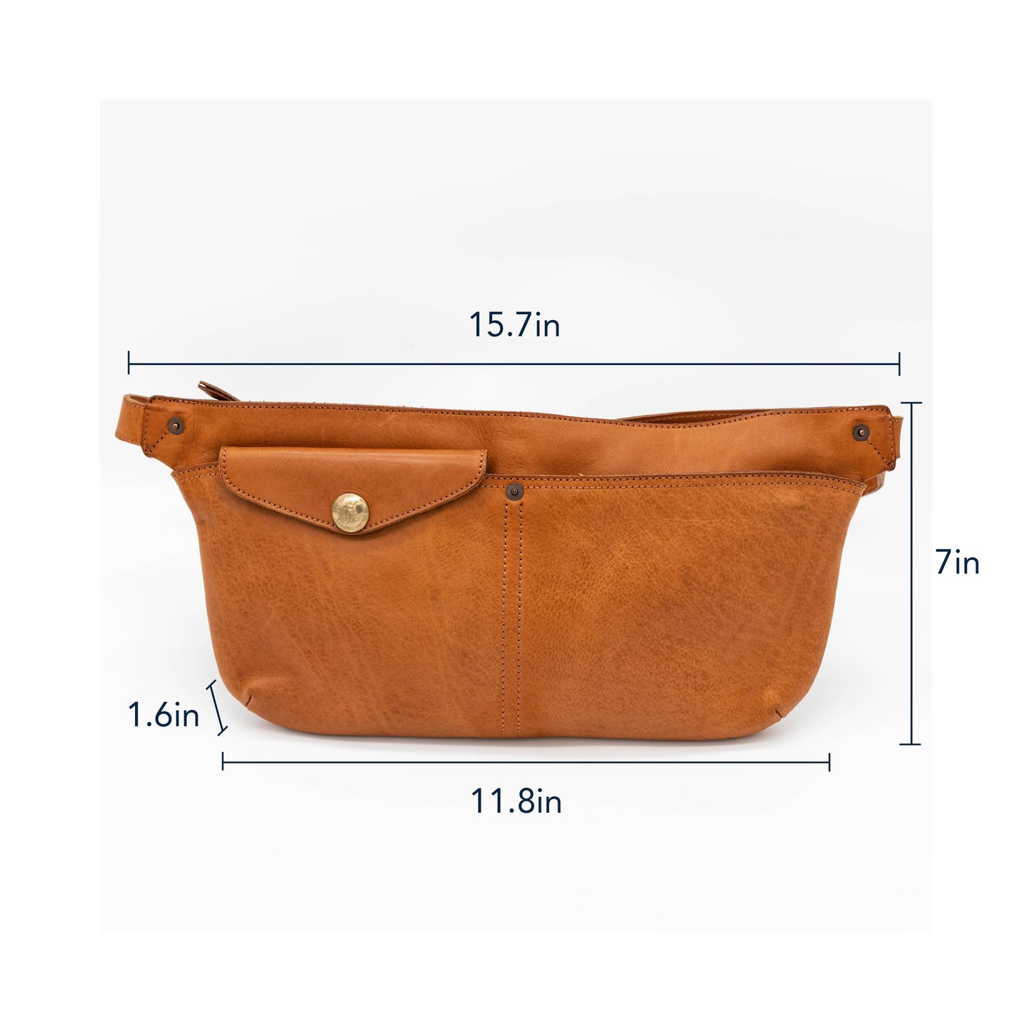 Leather Crossbody Handbag with Gold Accent Premium Leather Belt Bag - Stylish Hands-Free Fanny Pack for Everyday Adventures (Brown)