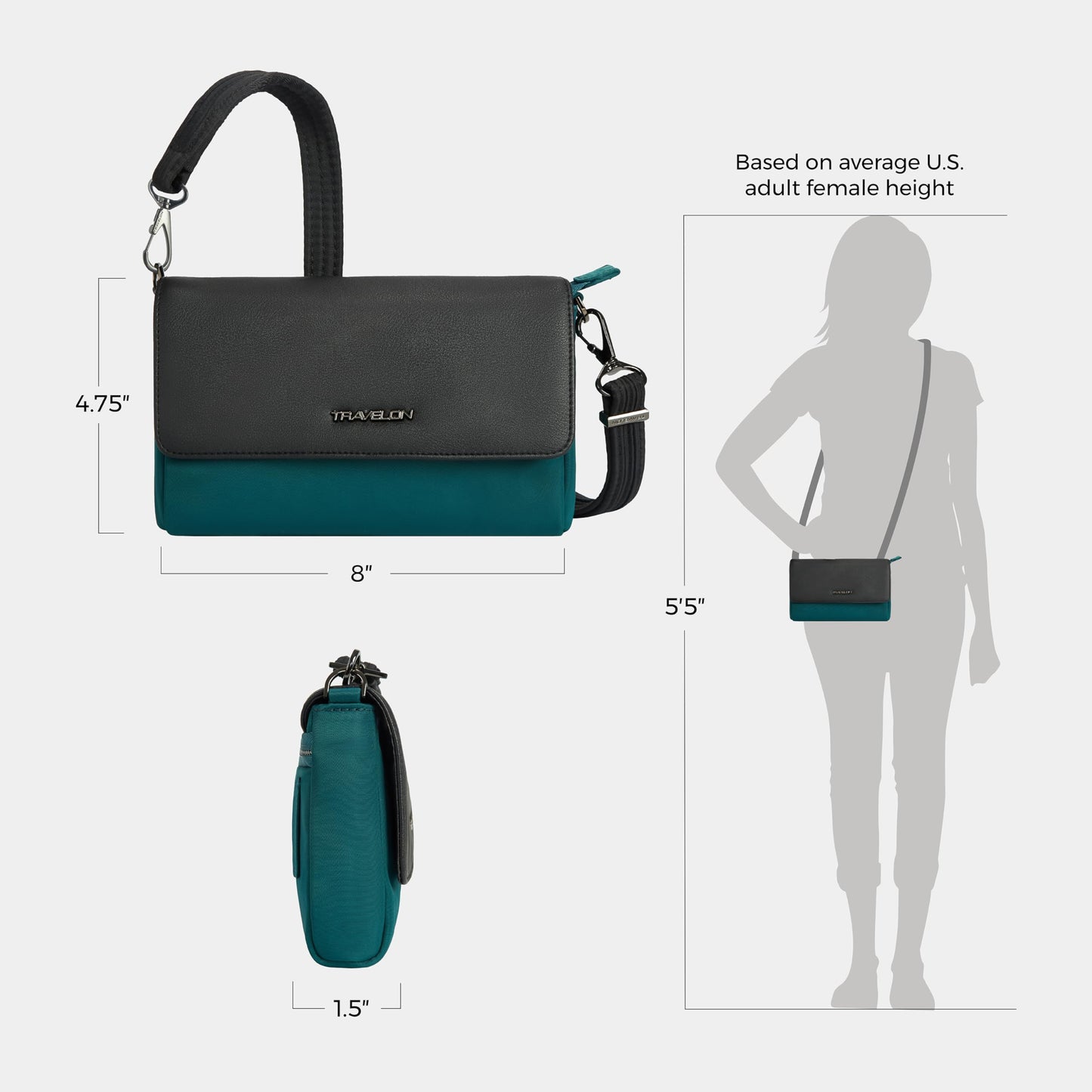 Travelon Anti-Theft Addison Convertible Crossbody/Belt Bag