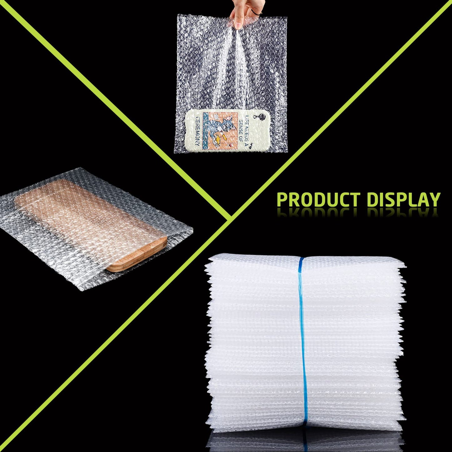 50PCS Clear Bubble Out Bag 12" x 16", Large Bubble Pouches Bags, Double Wall Shockproof Bubble Pouch Wrap Bag, Cushioning Protective Storage Bags for Moving, Shipping, Packing and Storage