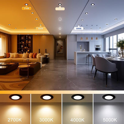 YGS-Tech 2 Inch LED Recessed Lighting, Dimmable Downlight 3W(35W Halogen Equivalent), CRI80, 2700K Ultra Warm White Ceiling Light with LED Driver (24 Pack)