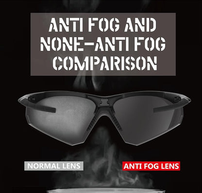 HTS Huntersky Tactical Shooting Safety Glasses - Anti-Fog ANSI Z87.1 Ballistic Eye Protection for Hunting & Airsoft
