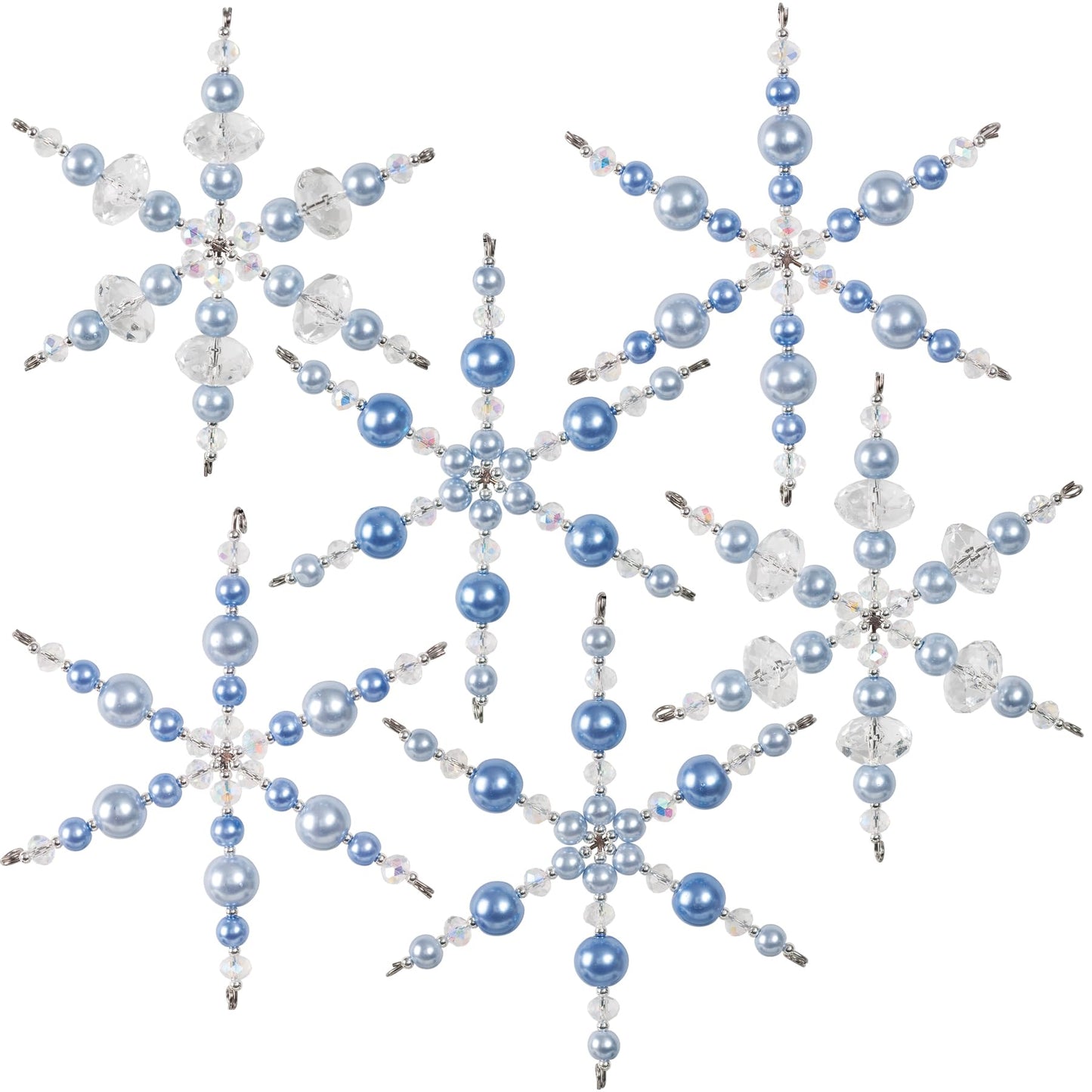Solid Oak NC004 Kit Beaded Ornament Snowflakes Crystal/Black