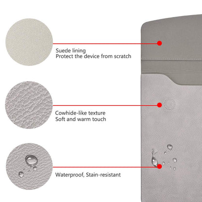 xisiciao, Surface Pro 11th/10/9/8/7/6/5/4/Pro X Sleeve case, for Microsoft 12-12.3-13 Inch Tablet Waterproof Ultrathin Carrying Cover with Small Bag (Palladium)