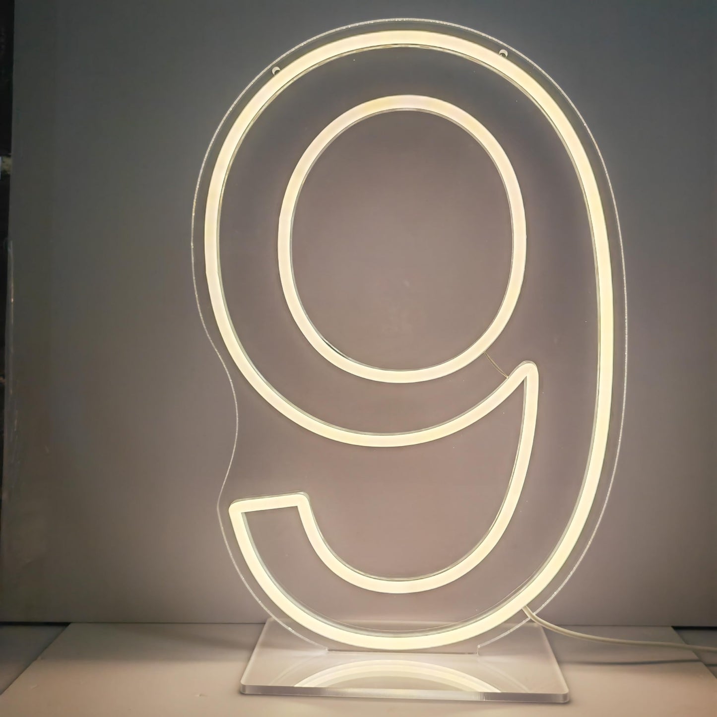 Neon Signs Number 9 Birthdays Decor Neon Lights Party USB Plus Battery Case Light up your baby's birthday with our Neon Number Nine Sign (Number 9-Warm White)