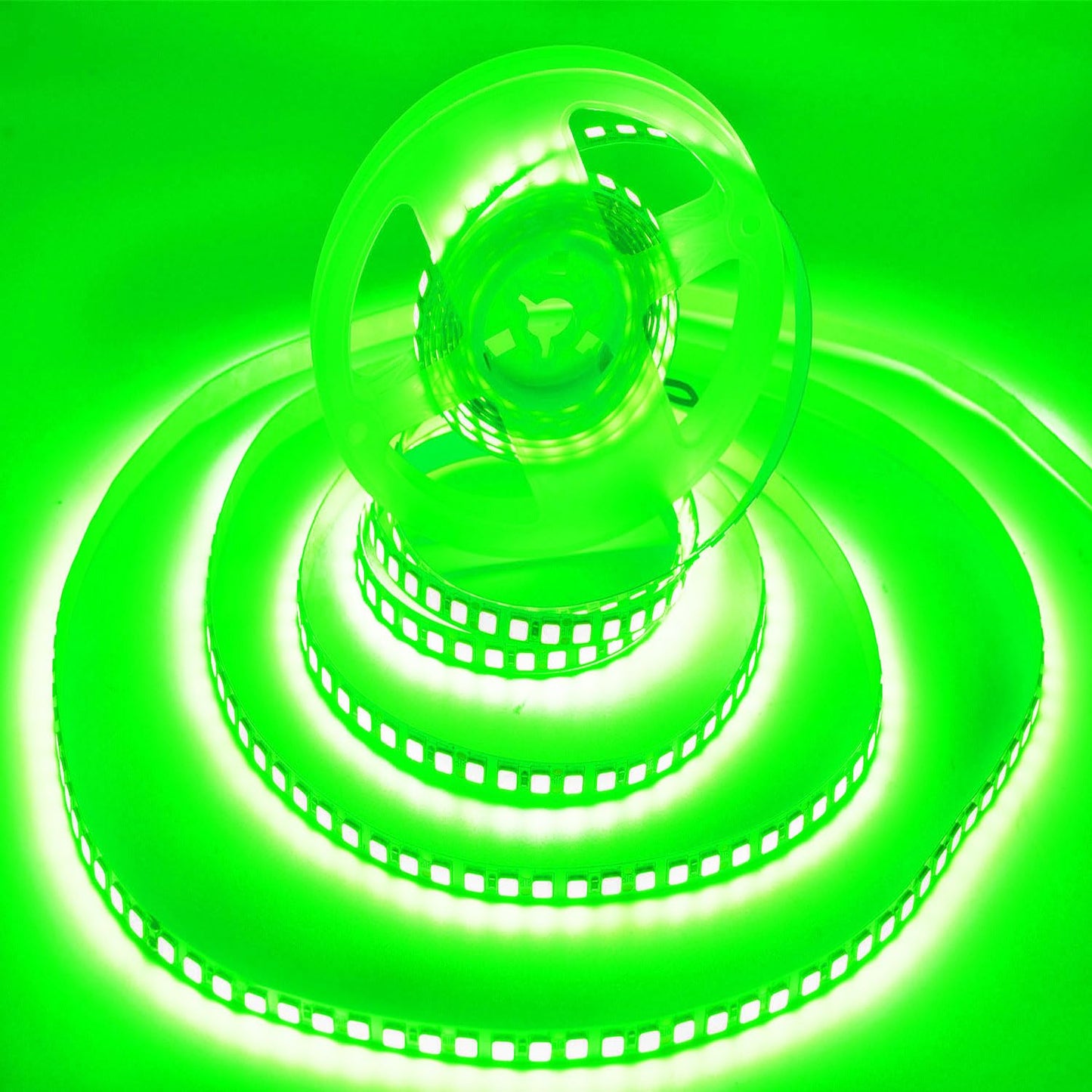 HAASHADA LED Lights Strips, Super Bright DC12V 5m/16.4ft 15000LM SMD5054 (5050 Upgraded) 600 LEDs Strip Lights, Dimmable Flexible LED Ribbon Tape Strips, Non-Waterproof Green
