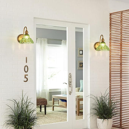 Vintage Bathroom Wall Sconces Green Bedroom Wall Light Fixtures Vanity Lights for Hallway