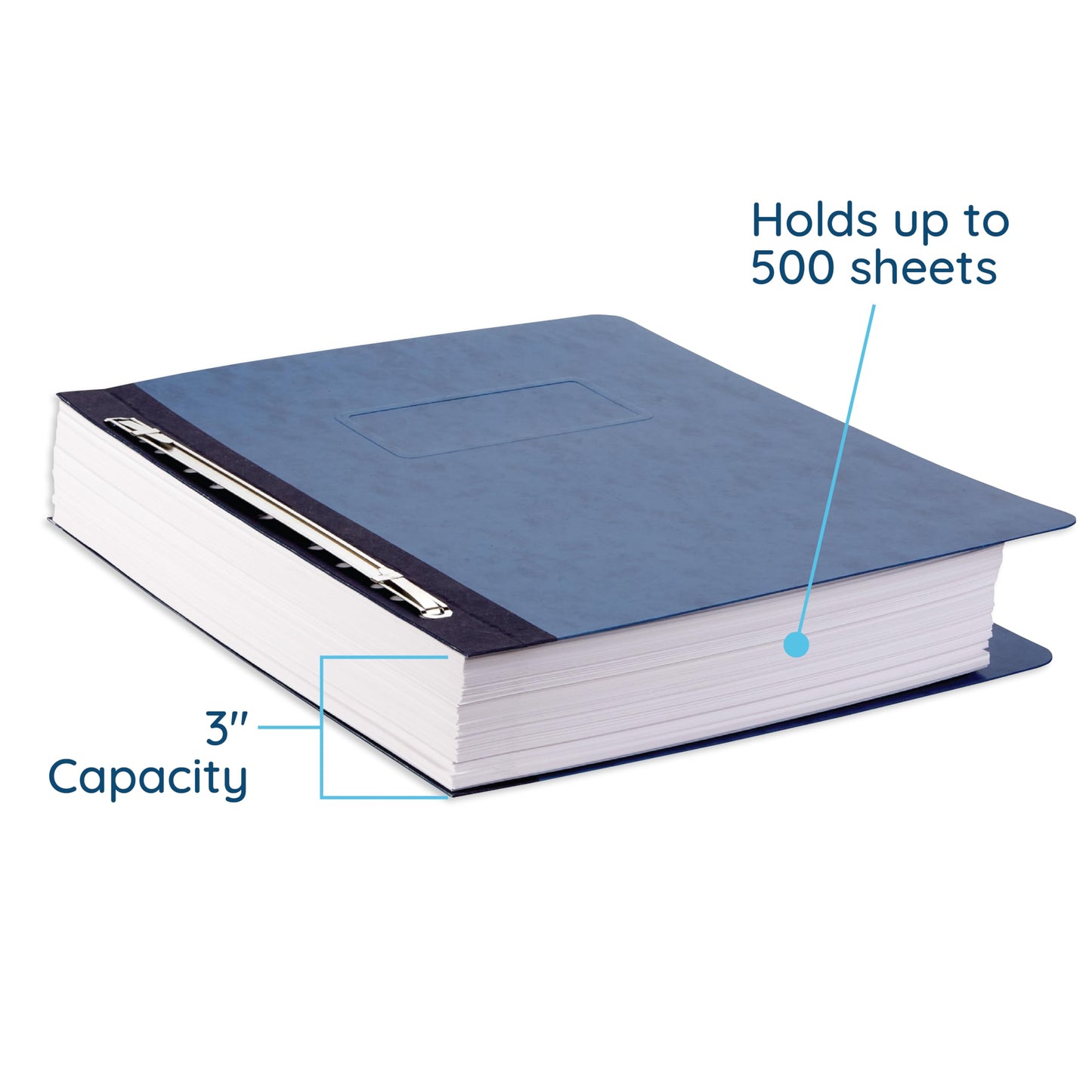 25 Blue Summit Supplies Pressboard Report Cover, Navy Blue Business Report Covers, Pressboard Binder 8.5x11, 25 Pack with 3'' Capacity
