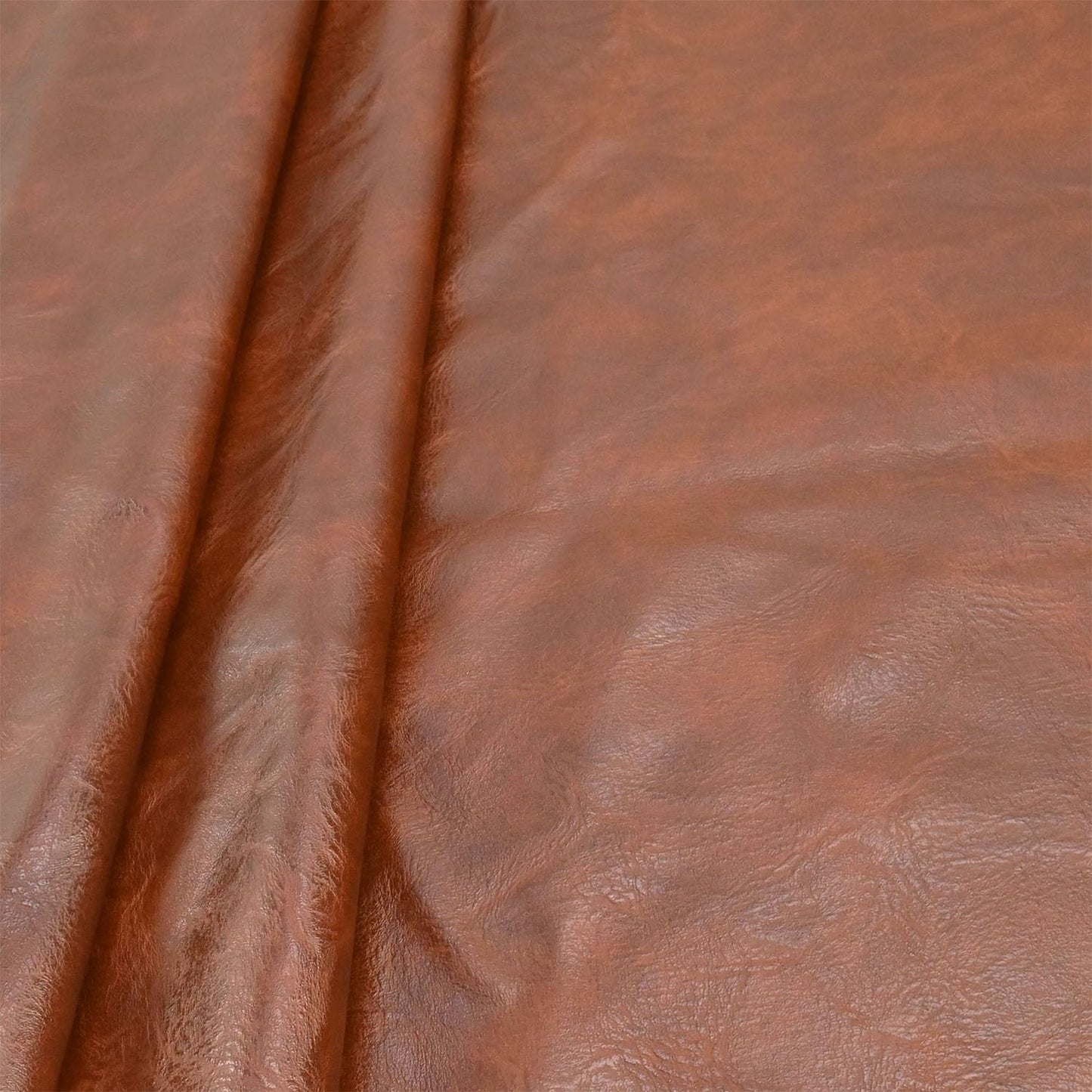 250cm x 140cm （98 x 54 Inch） Soft Leather Fabric - Faux Leather Fabric -1mm Thick for Upholstery - DIY Crafts - Brown Crazy Horse Distress
