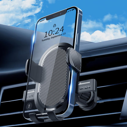 Vent Car Phone Holder Mount, Air Vent Cell Phone Holder Hands Free Phone Stand for iPhone, Samsung, Smartphone, Cellphone Mount for Interior Car Accessories, Carbon-Fibers Black
