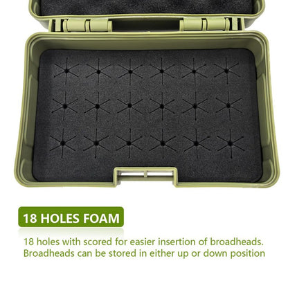 Wamlet Broadhead Box Storage Case Outdoor Arrow Tips Organizer for Compound Bow and Crossbow Accessories - Holds 18pcs Broadheads (Case Only)