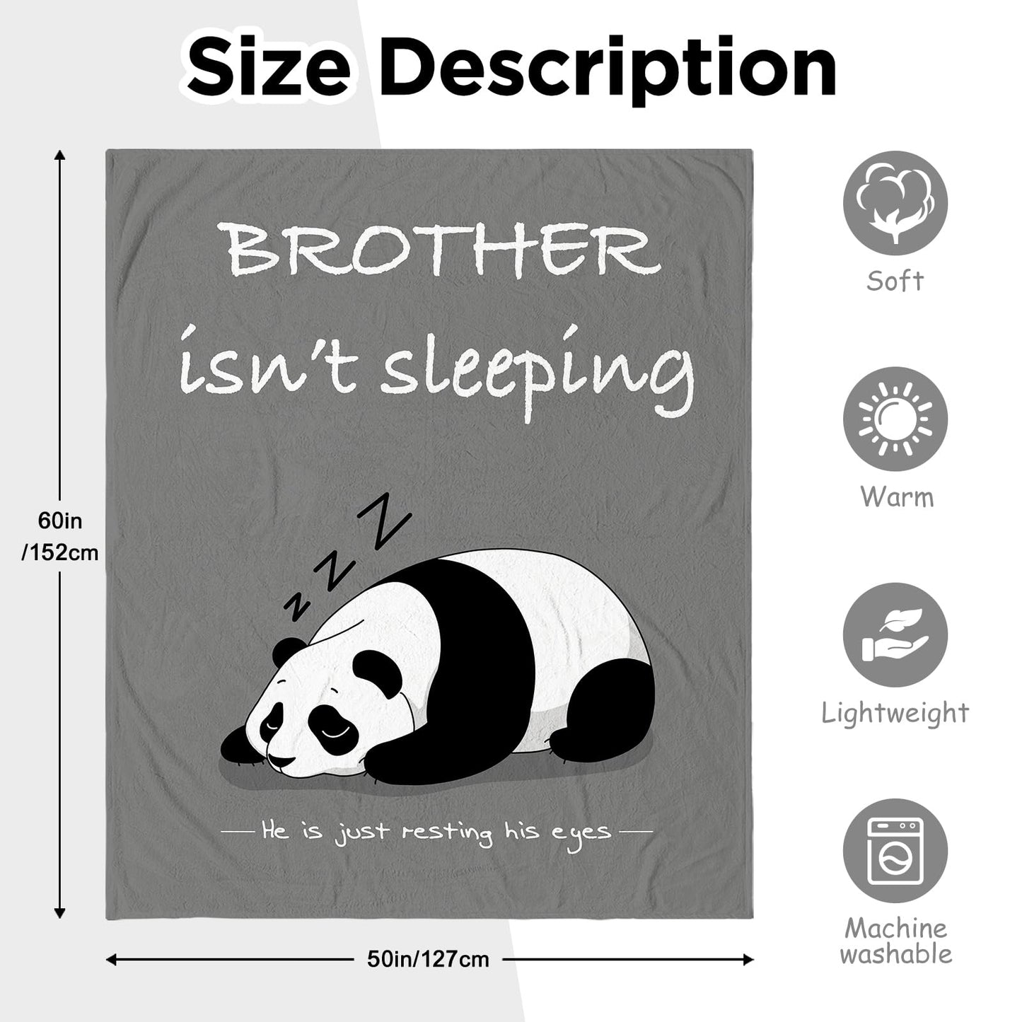 Jetuconme Gifts for Brother on Fathers Day,Brother Gifts from Sister,Birthday Gift for Brothers,Brothers Graduation Gift,Soft Throw Blanket for Napping Travel,Fathers Day Blanket 50"X 60"