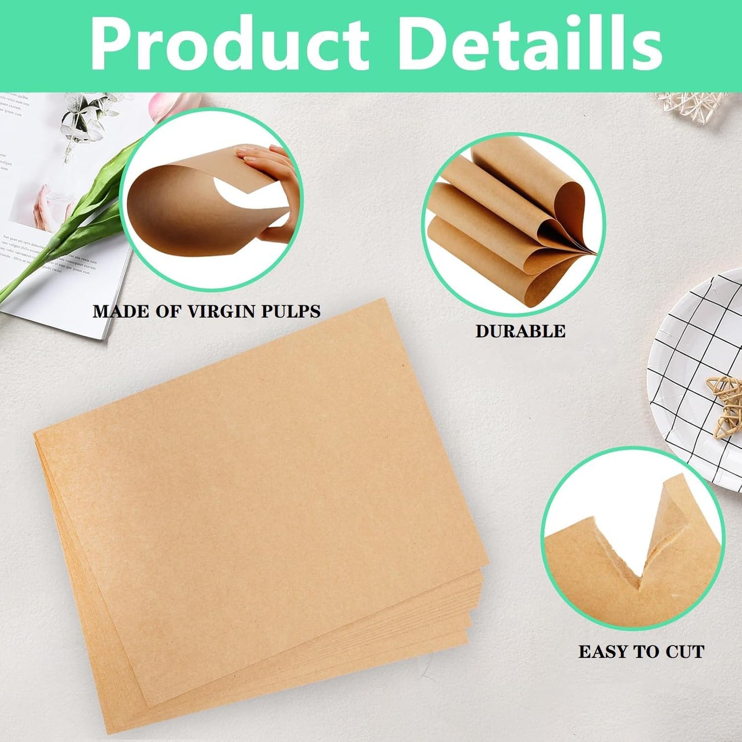 18”x 24”Kraft Paper Sheets Bulk Brown Paper Large Craft Paper for Arts, Drawing, DIY Projects, Brown Wrapping for Gift Shipping Packaging 200 Sheets