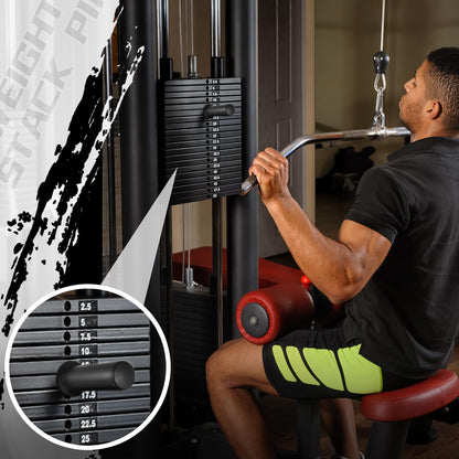 Lasnten Weight Stack Pin Extender, Gym Pin with Spring Clip Collar for 2 Inch Weight Plate Cable Strength Exercise Machine, Commercial and Home Gym