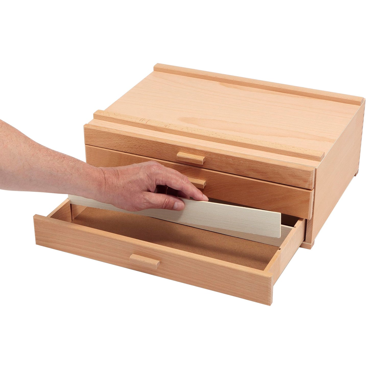 HG Art Concepts Artists Storage Chests - Premium Studio Organizer for Paint Tubes, Brushes, Pecils, Markers, & More! - 3 Drawer - 2 Pack