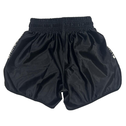 KKmeter Kids Boys Muay Thai Shorts Boxing Kickboxing MMA Club Training Competitions Athletic Trunk (US, Alpha, XX-Small, Regular, White)