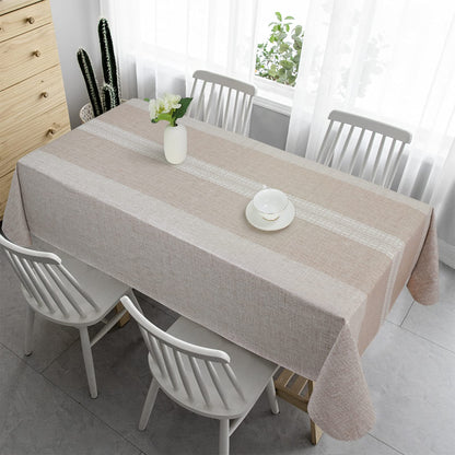 Vonabem 100% Waterproof Rectangle PVC Tablecloth, Vinyl Table Cloth Cover Oil Proof Spill Proof Wipeable Table Cloths for Indoor and Outdoor Use(Brown,60X84IN)