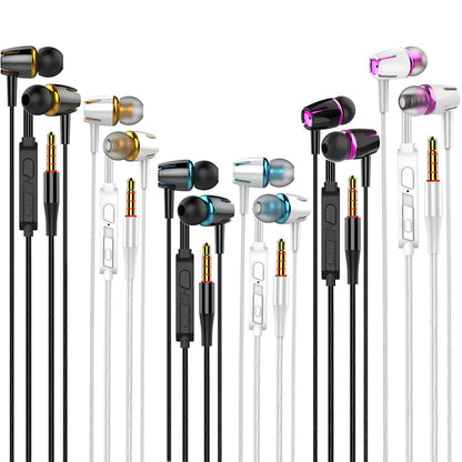 Cianyyee 6Pack Earbuds Headphones Wired with Microphone，in-Ear Earbuds,Noise Isolating,Powerful Heavy Bass, Earphones Compatible with iPhone, iPod, iPad, MP3, Laptops, and Most 3.5mm Jack