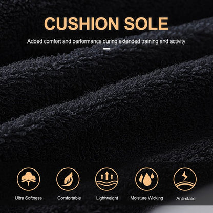 CS CELERSPORT Cushion No Show Tab Athletic Running Socks for Men and Women (6 Pairs),Medium, Black+Grey