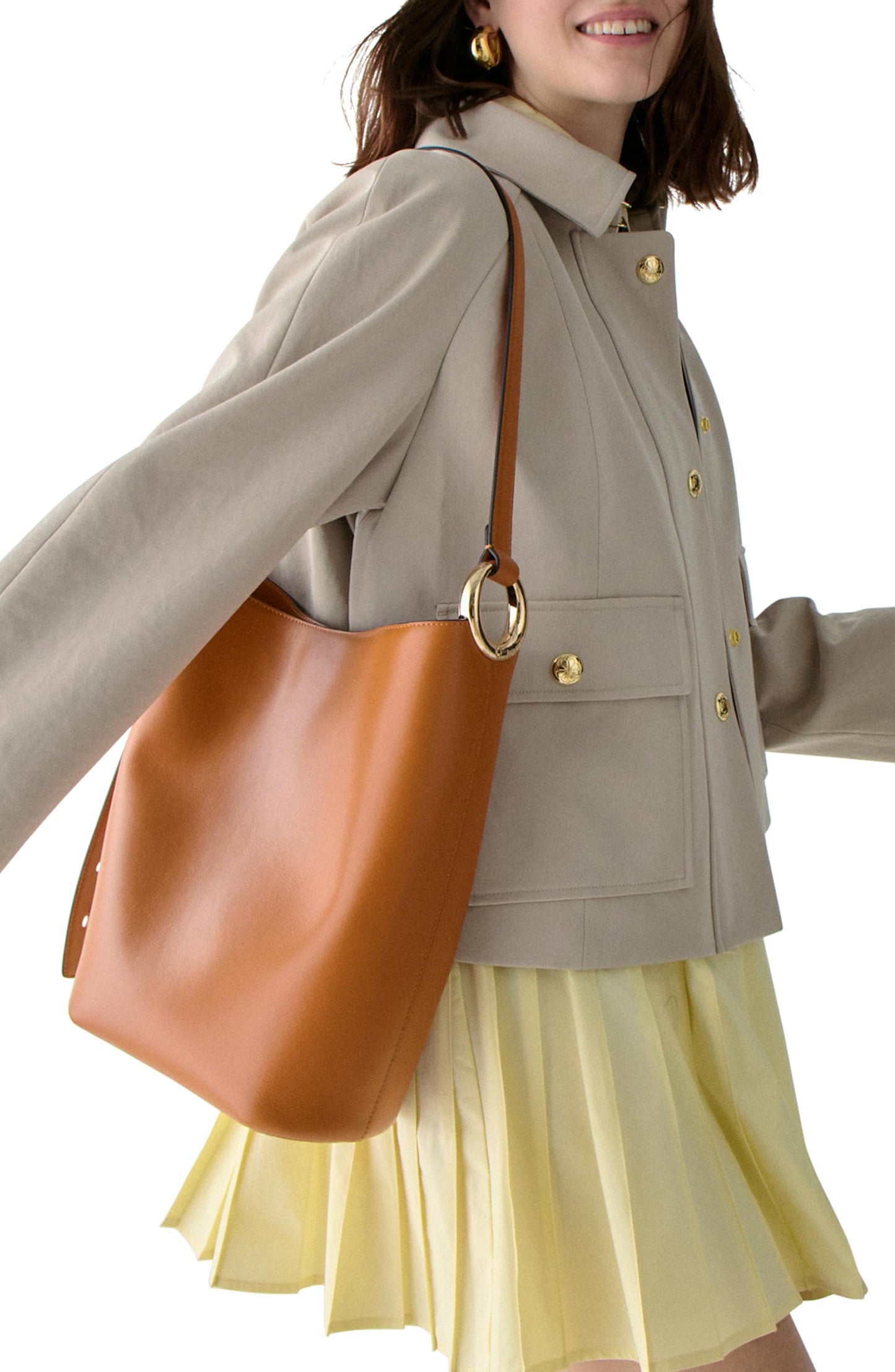 kate spade new york Halo Fine Grain Leather Bucket