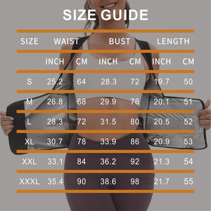 Women's Sauna Vest Waist Trainer - Adjustable Sweat Shaper Tank Top for Gym & Yoga | Tummy Control