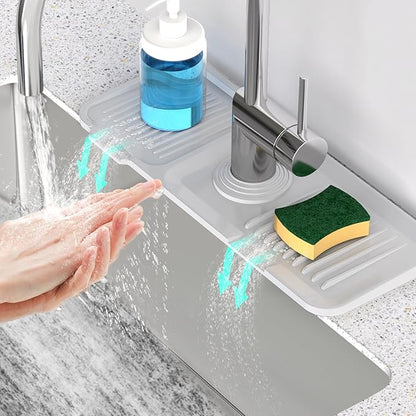 14.6'' Faucet Mat for Kitchen Sink Kitchen Sink Splash Guard Silicone Kitchen
