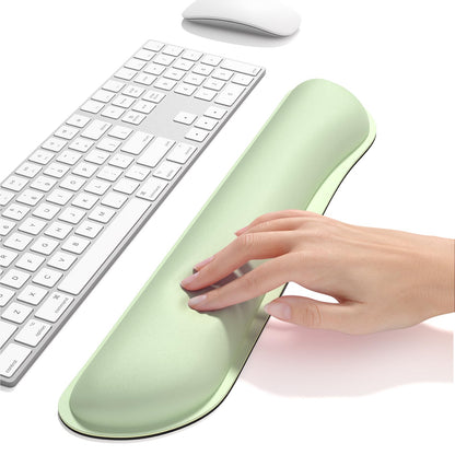 Dapesuom Enlarge Keyboard Wrist Rest, Memory Foam Keyboard Wrist Cushion for Computer Desk Mats Support, Typing Pain Relief Ergonomic Mouse Pad Rests with Non-Slip Base for Gaming, Laptop, Lake Green